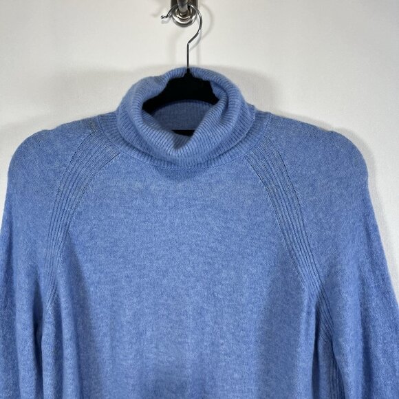 J. CREW Blue Wool Alpaca Blend Turtleneck Long Sleeve Sweater Size Small - Picture 3 of 10